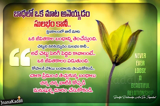 relationship quotes in telugu, famous touching quotes in telugu, nice motivational relationship quotes messages in telugu